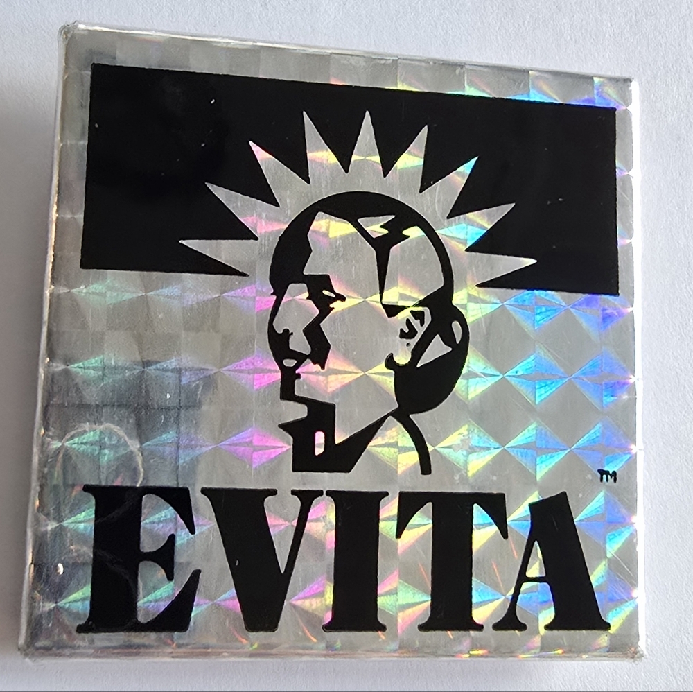 Vintage Evita pin Andrew Lloyd Webber Elaine Paige Original London Musical